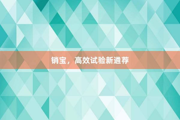销宝，高效试验新遴荐